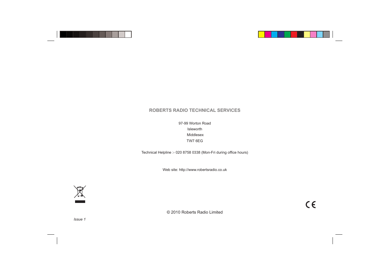 Roberts Radio ColourStream User Manual | Page 100 / 100