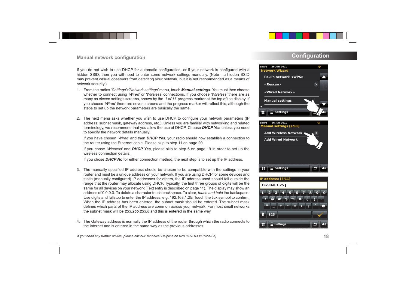 Conﬁ guration | Roberts Radio ColourStream User Manual | Page 19 / 100