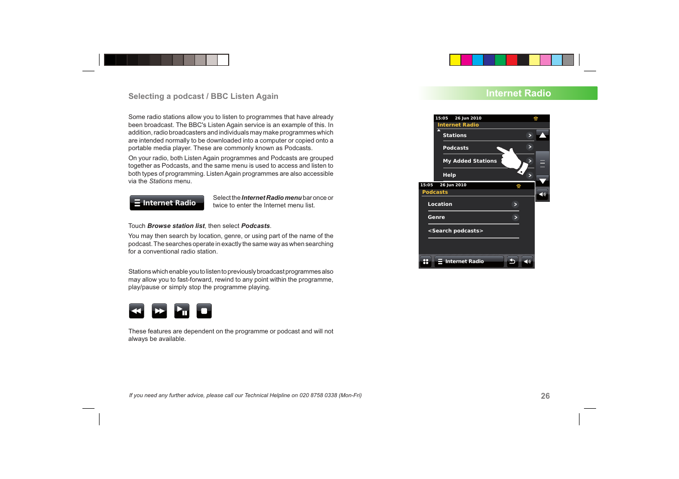 Internet radio | Roberts Radio ColourStream User Manual | Page 27 / 100