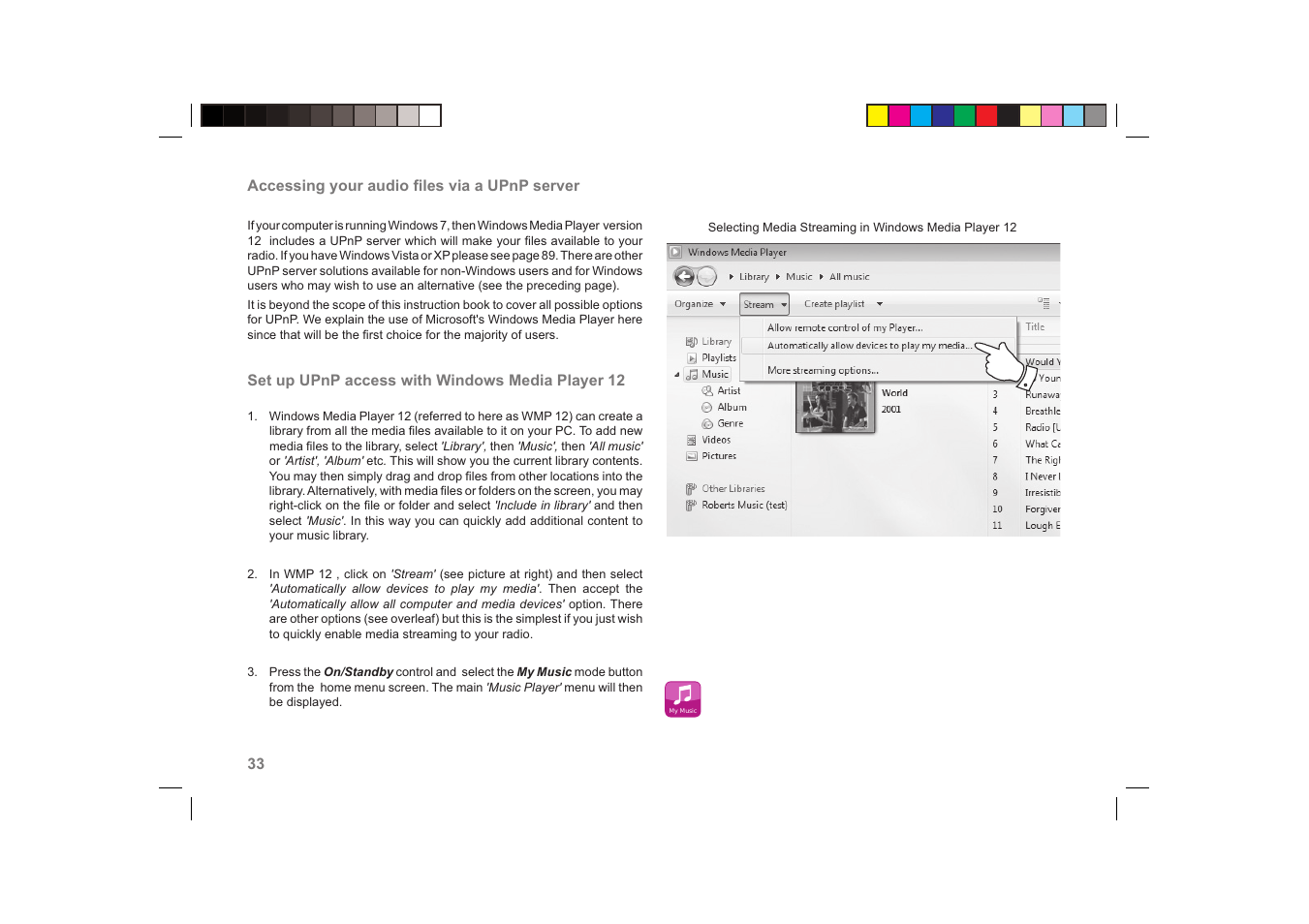 Roberts Radio ColourStream User Manual | Page 34 / 100