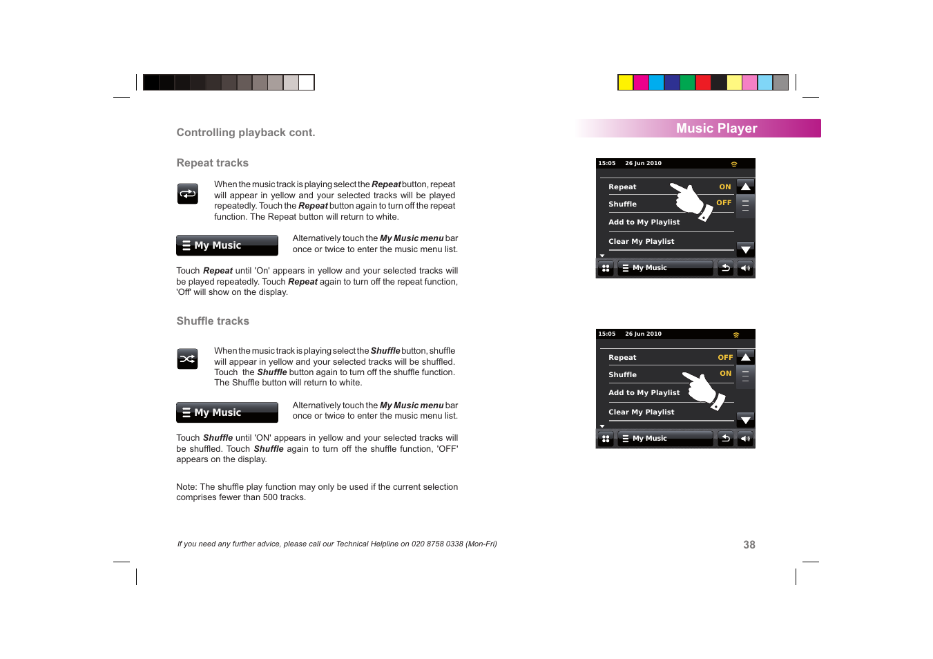 Music player | Roberts Radio ColourStream User Manual | Page 39 / 100