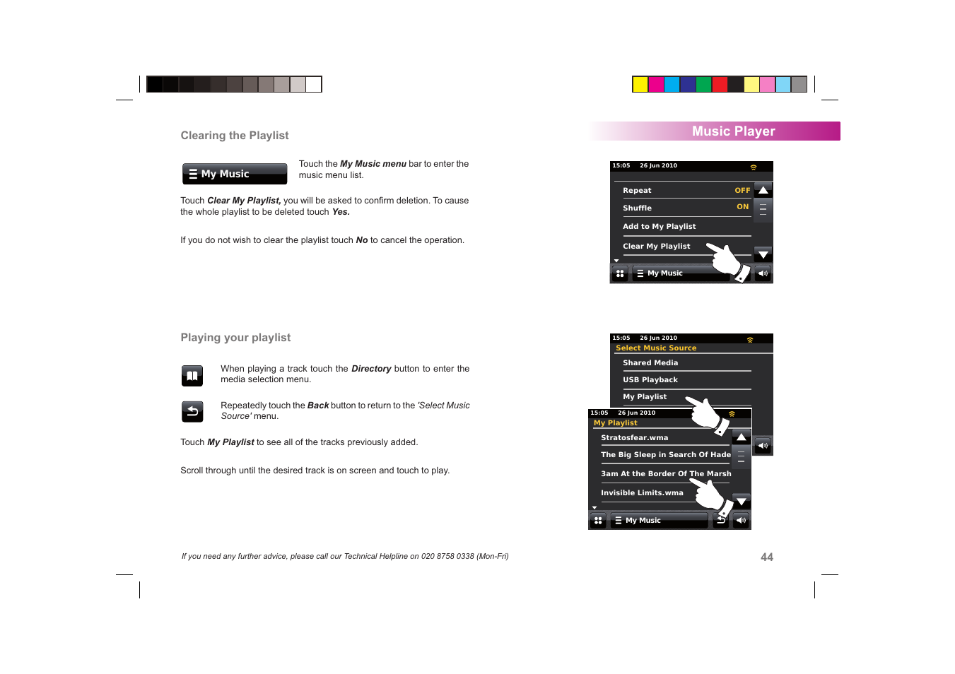 Music player | Roberts Radio ColourStream User Manual | Page 45 / 100