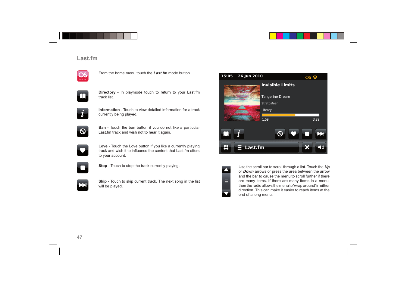 Last.fm | Roberts Radio ColourStream User Manual | Page 48 / 100