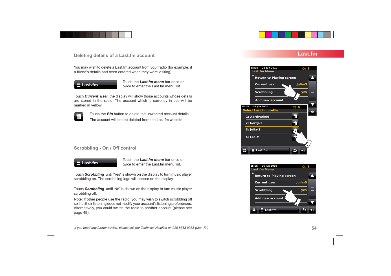 Last.fm | Roberts Radio ColourStream User Manual | Page 55 / 100