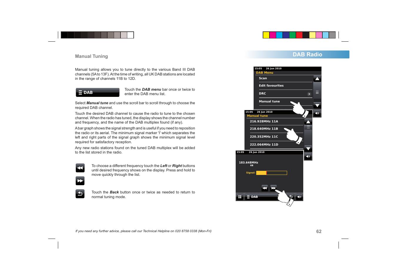 Dab radio | Roberts Radio ColourStream User Manual | Page 63 / 100