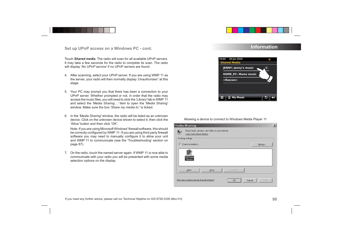 Information | Roberts Radio ColourStream User Manual | Page 91 / 100