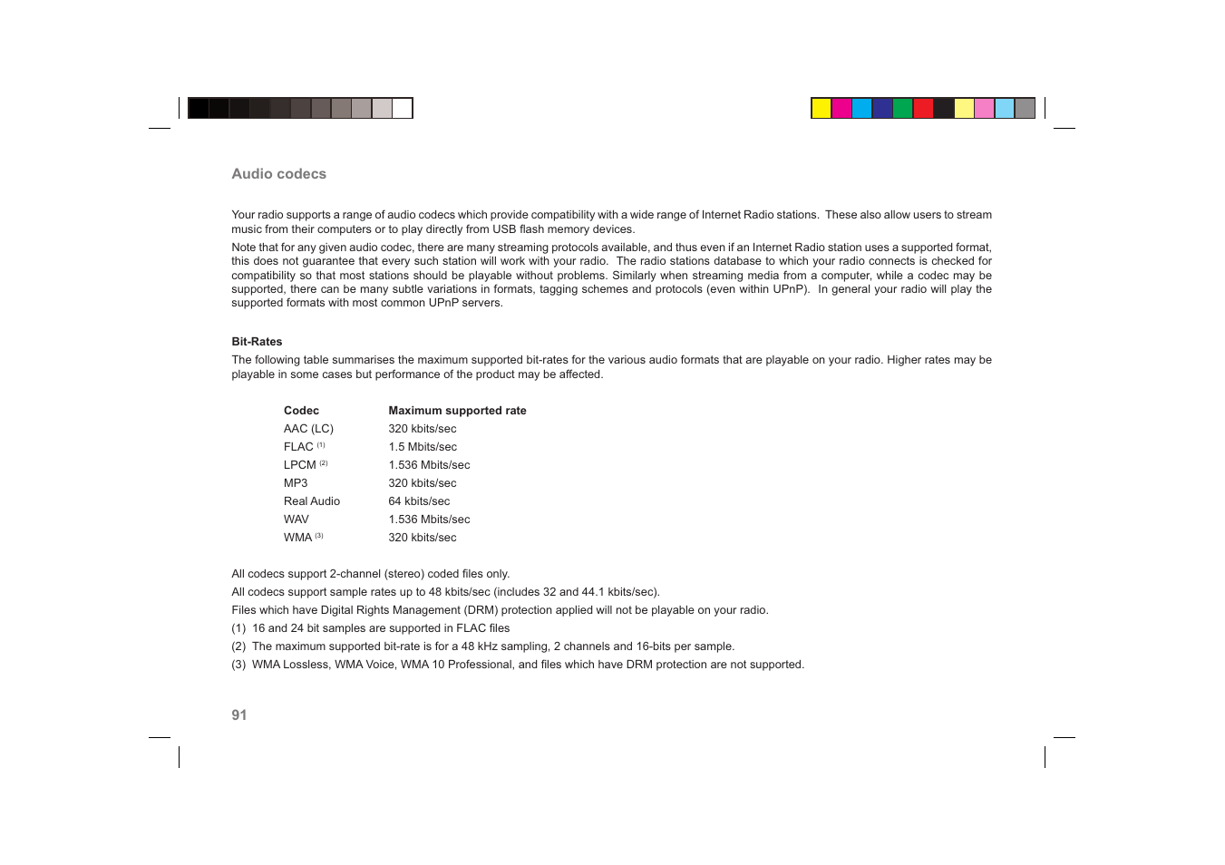 Roberts Radio ColourStream User Manual | Page 92 / 100