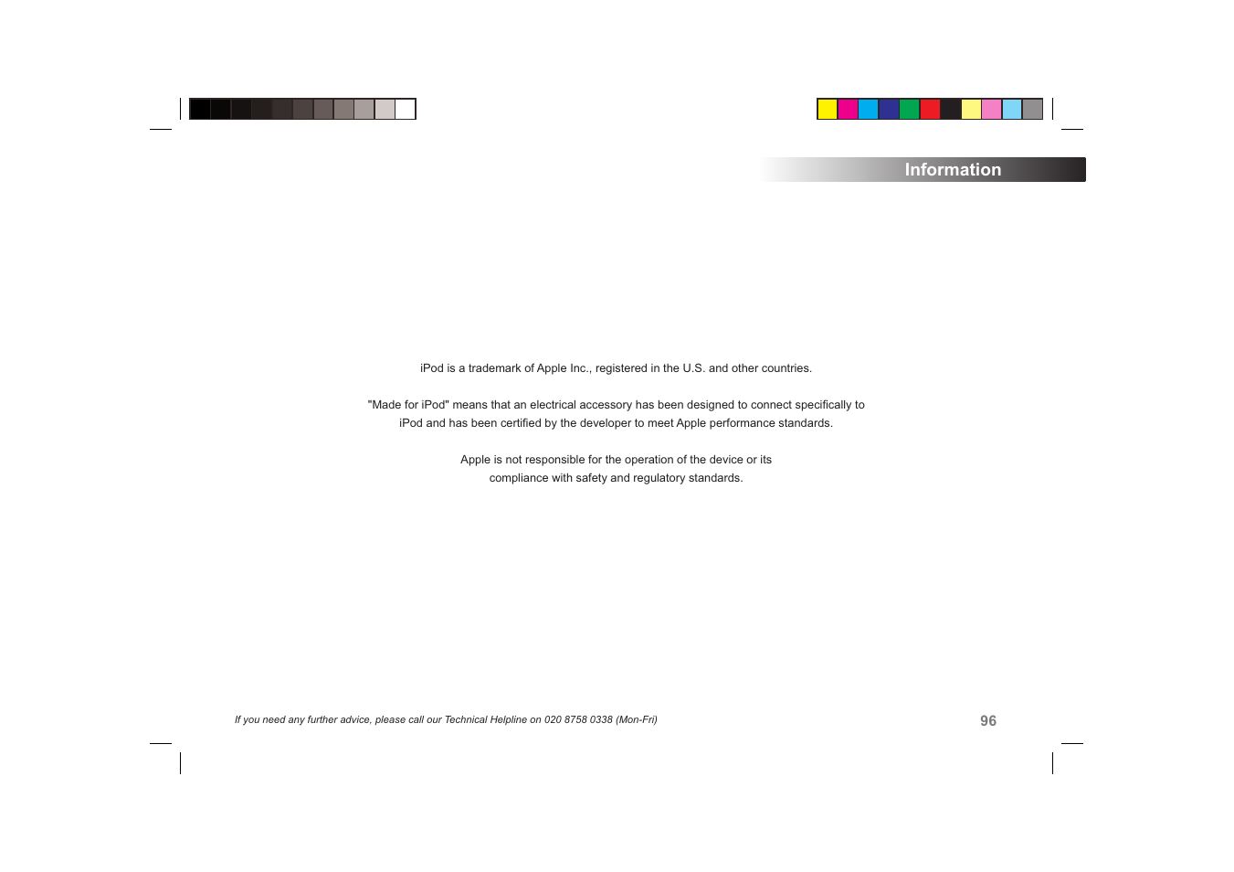 Information | Roberts Radio ColourStream User Manual | Page 97 / 100