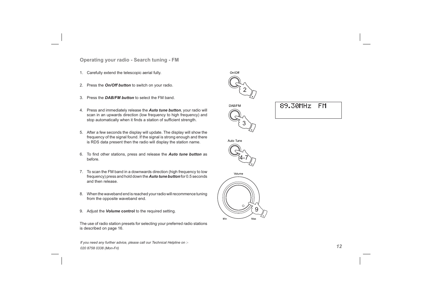 Roberts Radio ClassicLite User Manual | Page 13 / 28