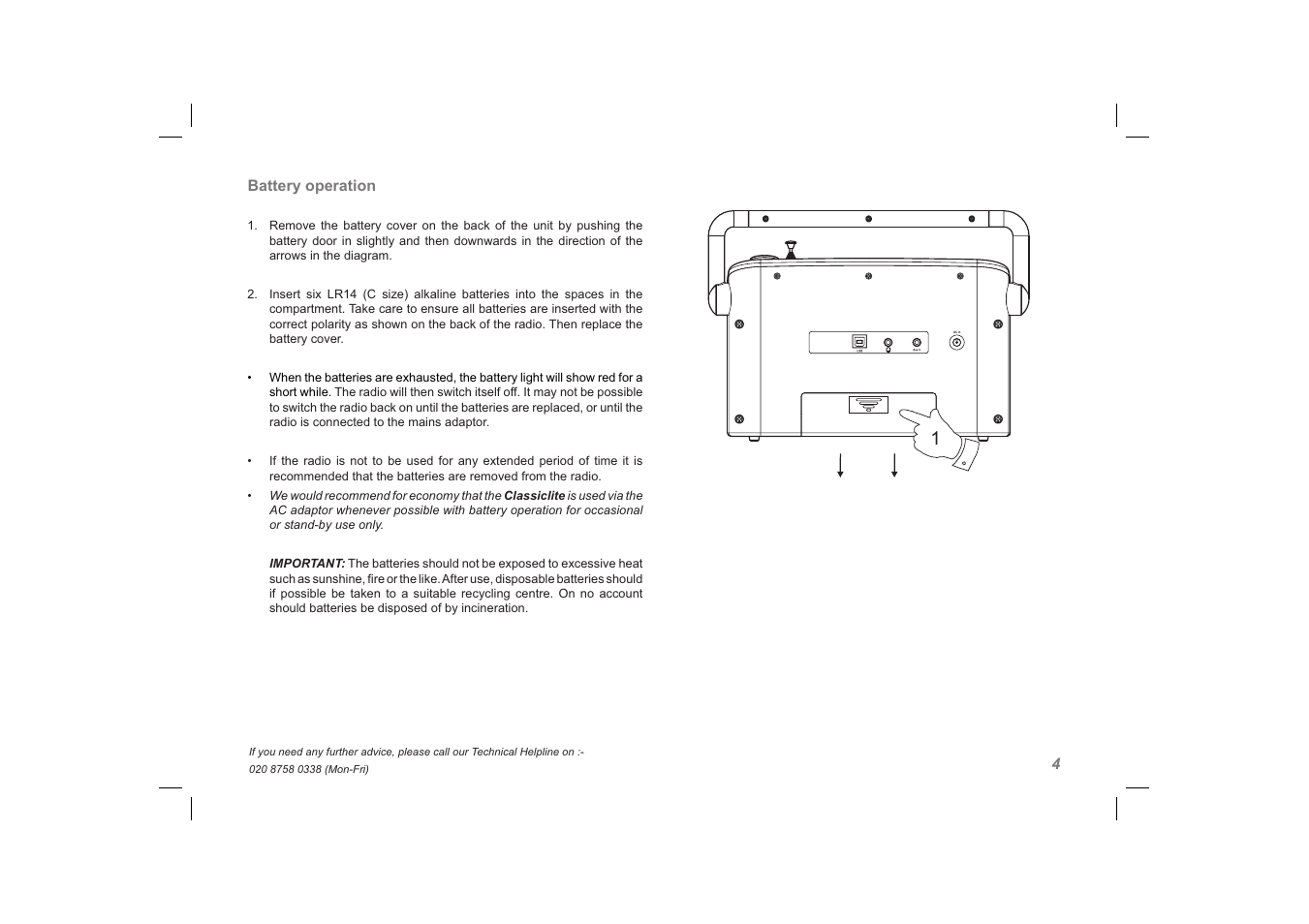 Roberts Radio ClassicLite User Manual | Page 5 / 28