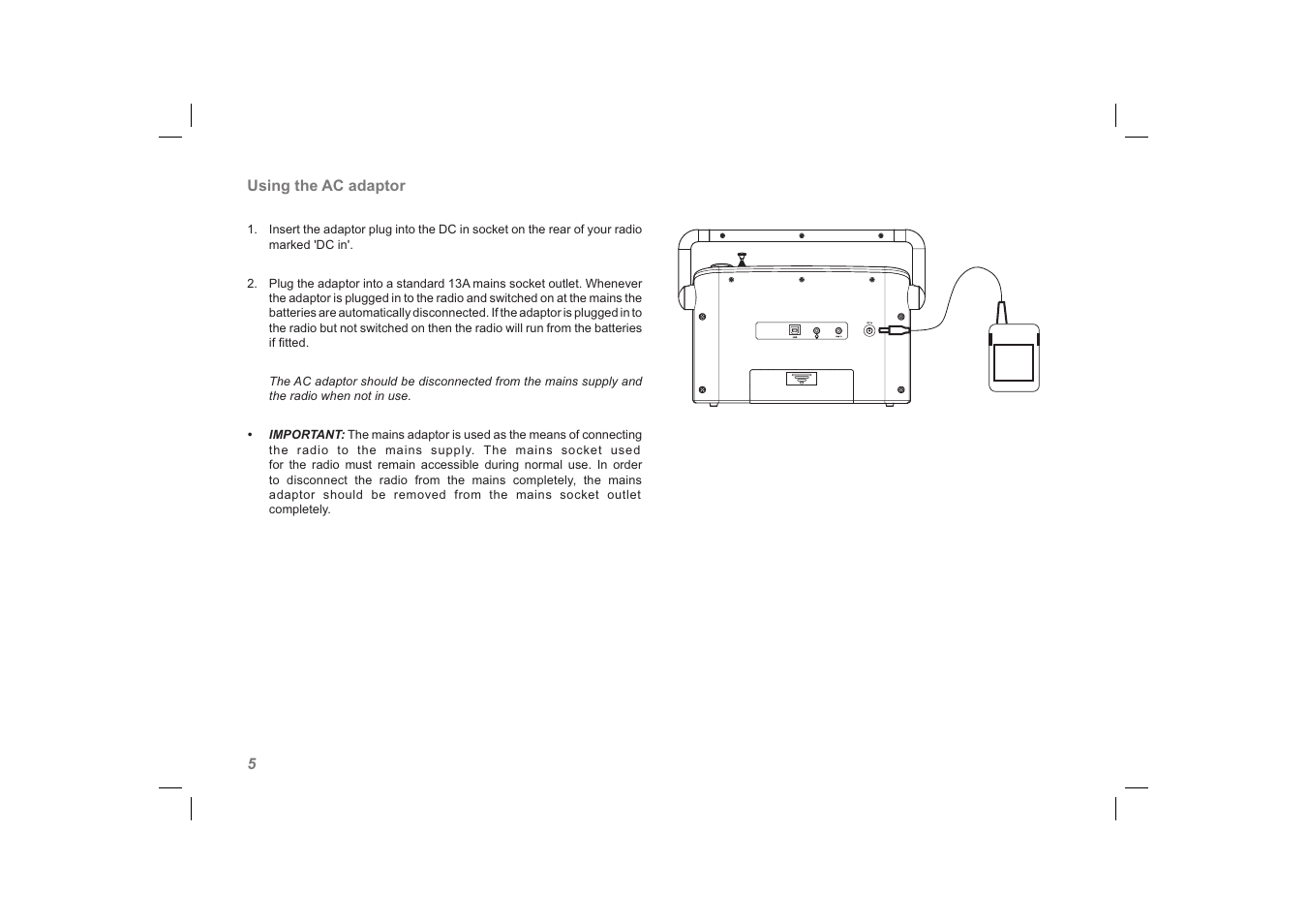 Roberts Radio ClassicLite User Manual | Page 6 / 28