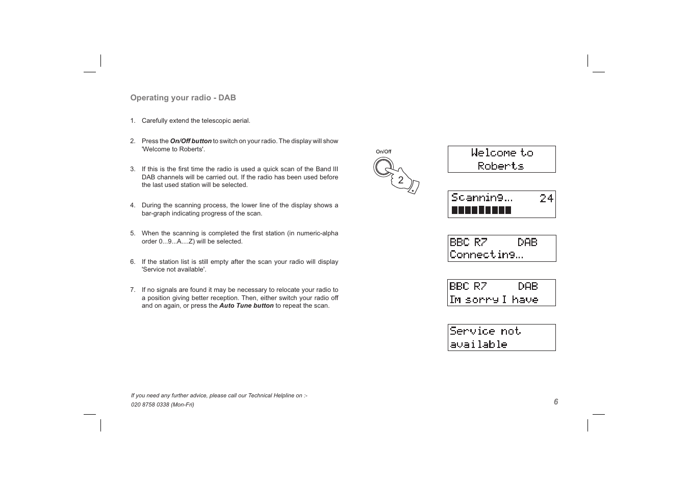 Roberts Radio ClassicLite User Manual | Page 7 / 28