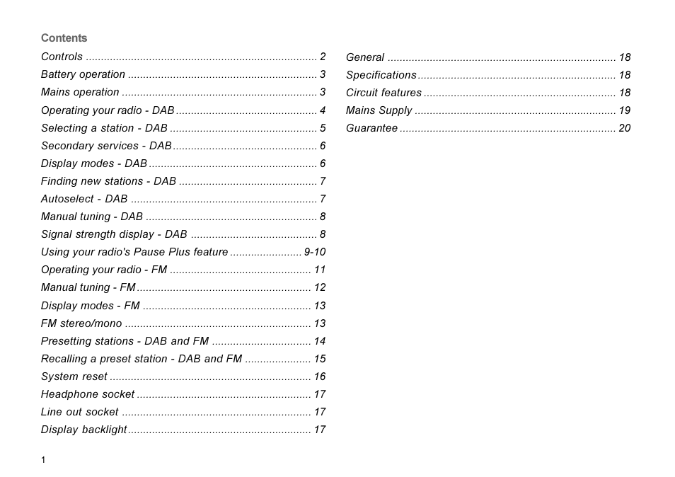 Roberts Radio RD-7 User Manual | Page 2 / 22