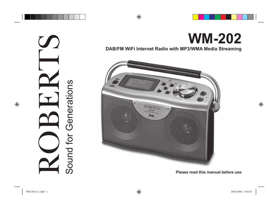 Roberts Radio WiFi Internet Radio WM-202 User Manual | 72 pages