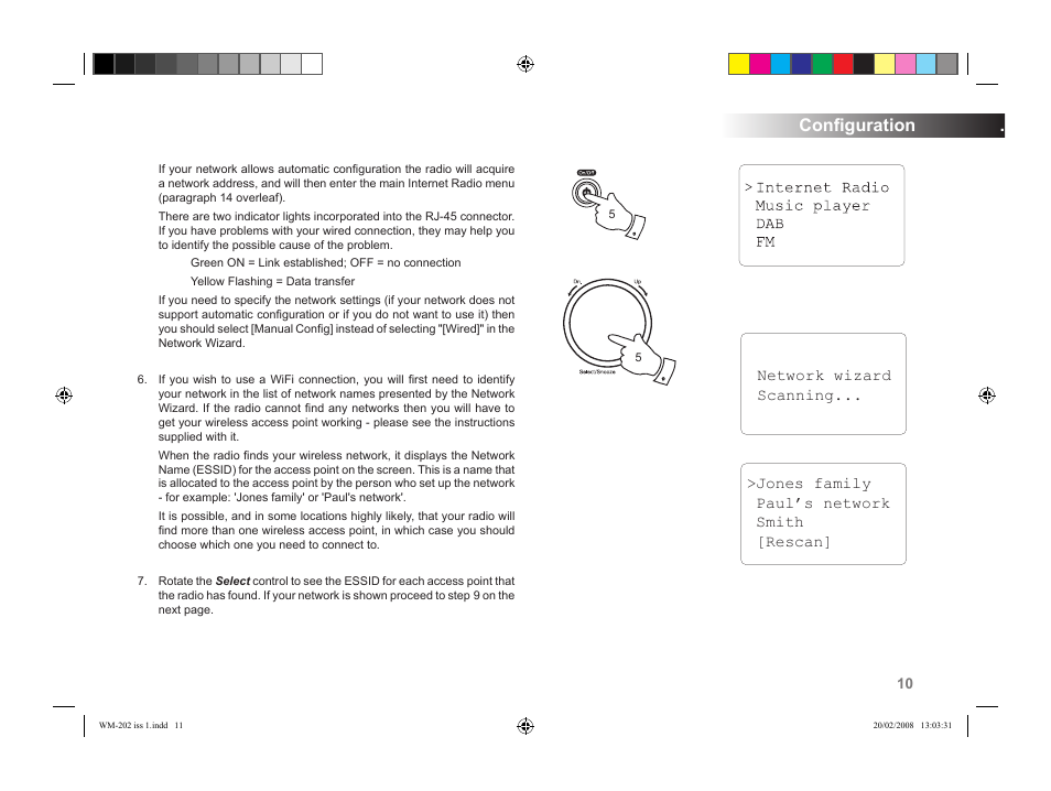 Conﬁguration | Roberts Radio WiFi Internet Radio WM-202 User Manual | Page 11 / 72