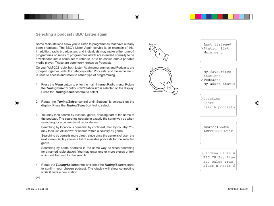 Roberts Radio WiFi Internet Radio WM-202 User Manual | Page 22 / 72