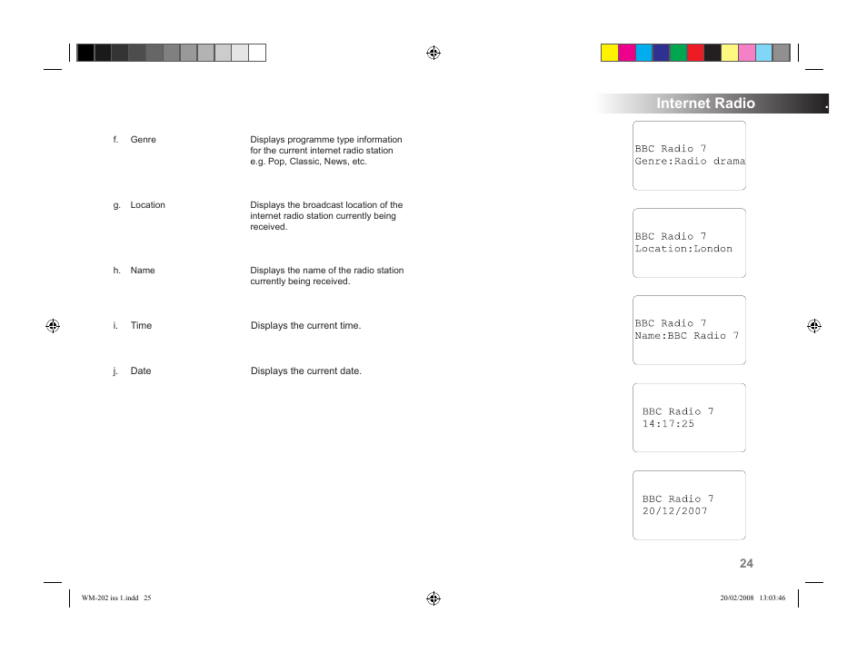 Internet radio | Roberts Radio WiFi Internet Radio WM-202 User Manual | Page 25 / 72