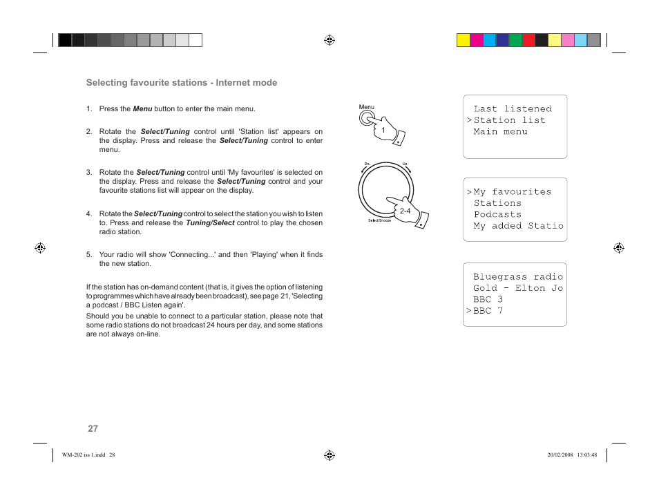 Roberts Radio WiFi Internet Radio WM-202 User Manual | Page 28 / 72