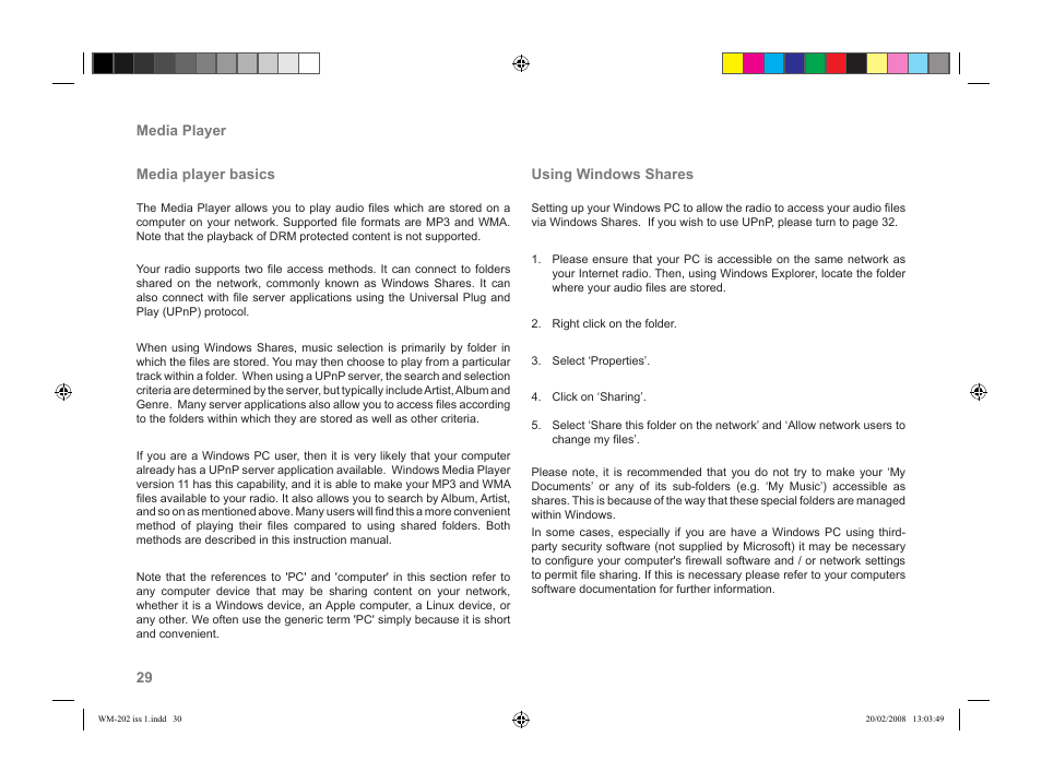 Roberts Radio WiFi Internet Radio WM-202 User Manual | Page 30 / 72