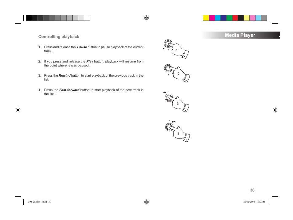 Media player | Roberts Radio WiFi Internet Radio WM-202 User Manual | Page 39 / 72