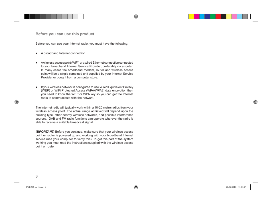 Roberts Radio WiFi Internet Radio WM-202 User Manual | Page 4 / 72