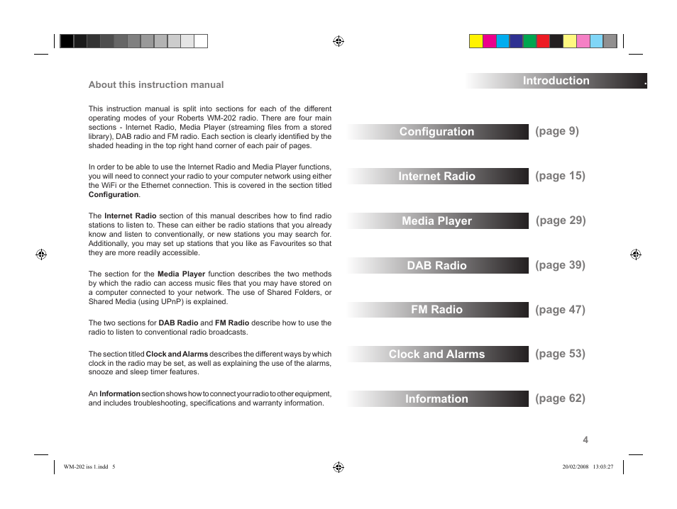 Roberts Radio WiFi Internet Radio WM-202 User Manual | Page 5 / 72