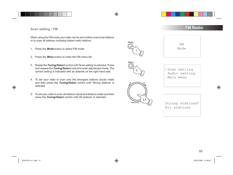 Fm radio | Roberts Radio WiFi Internet Radio WM-202 User Manual | Page 51 / 72
