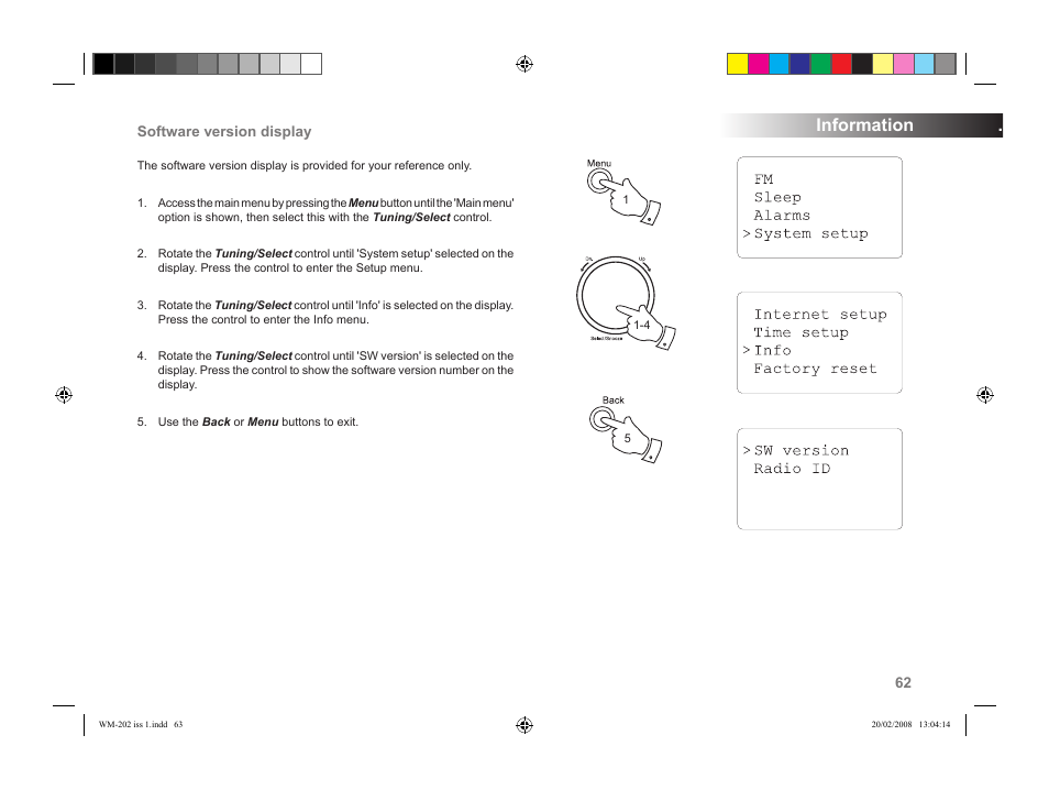 Information | Roberts Radio WiFi Internet Radio WM-202 User Manual | Page 63 / 72