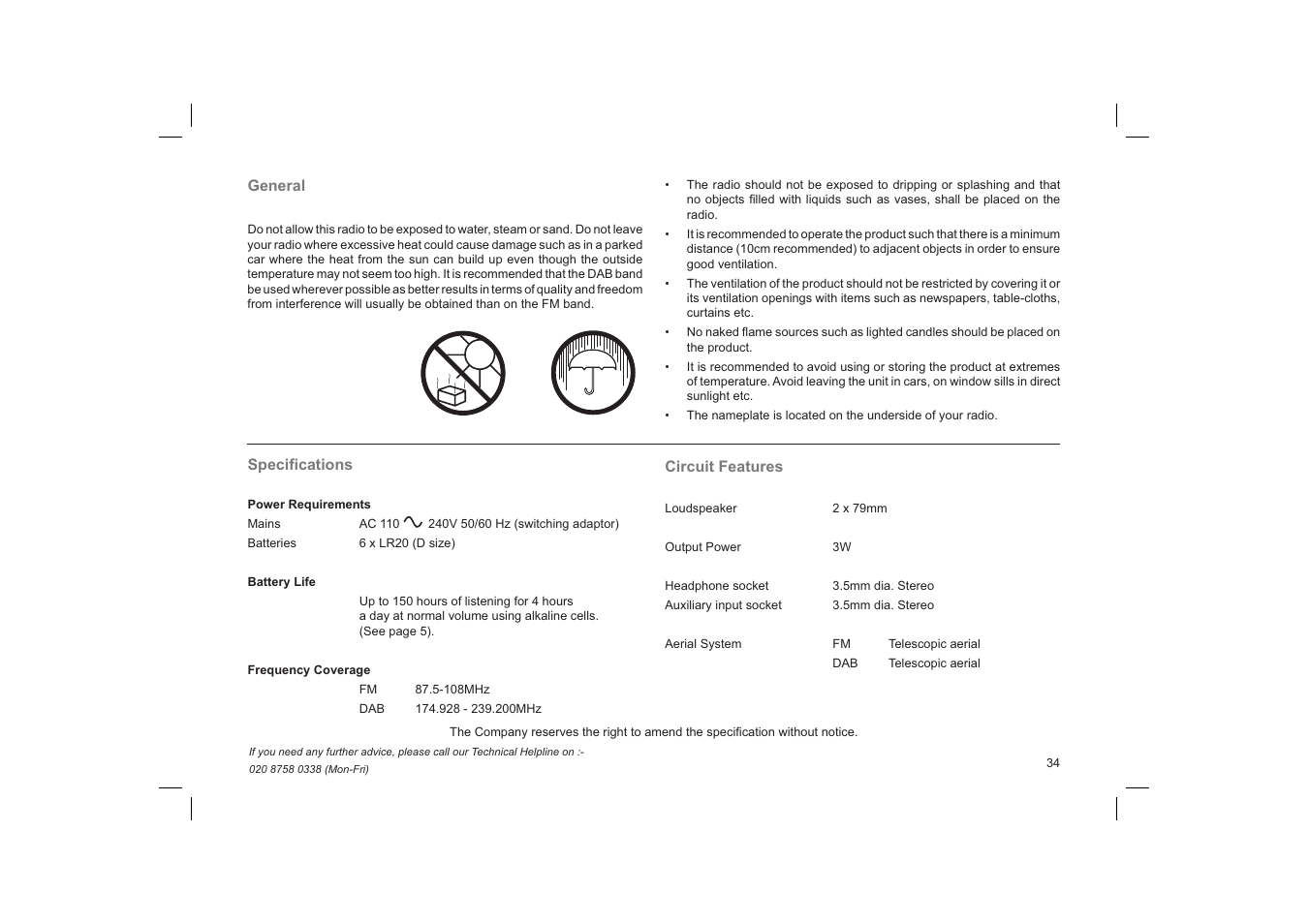 Roberts Radio ecologic 7 User Manual | Page 35 / 36