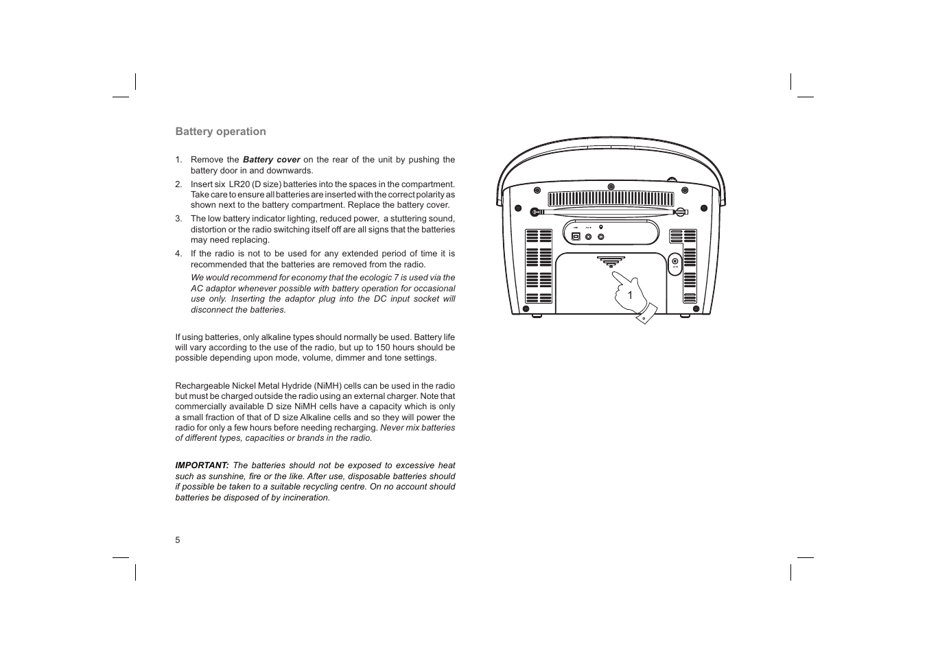 Roberts Radio ecologic 7 User Manual | Page 6 / 36