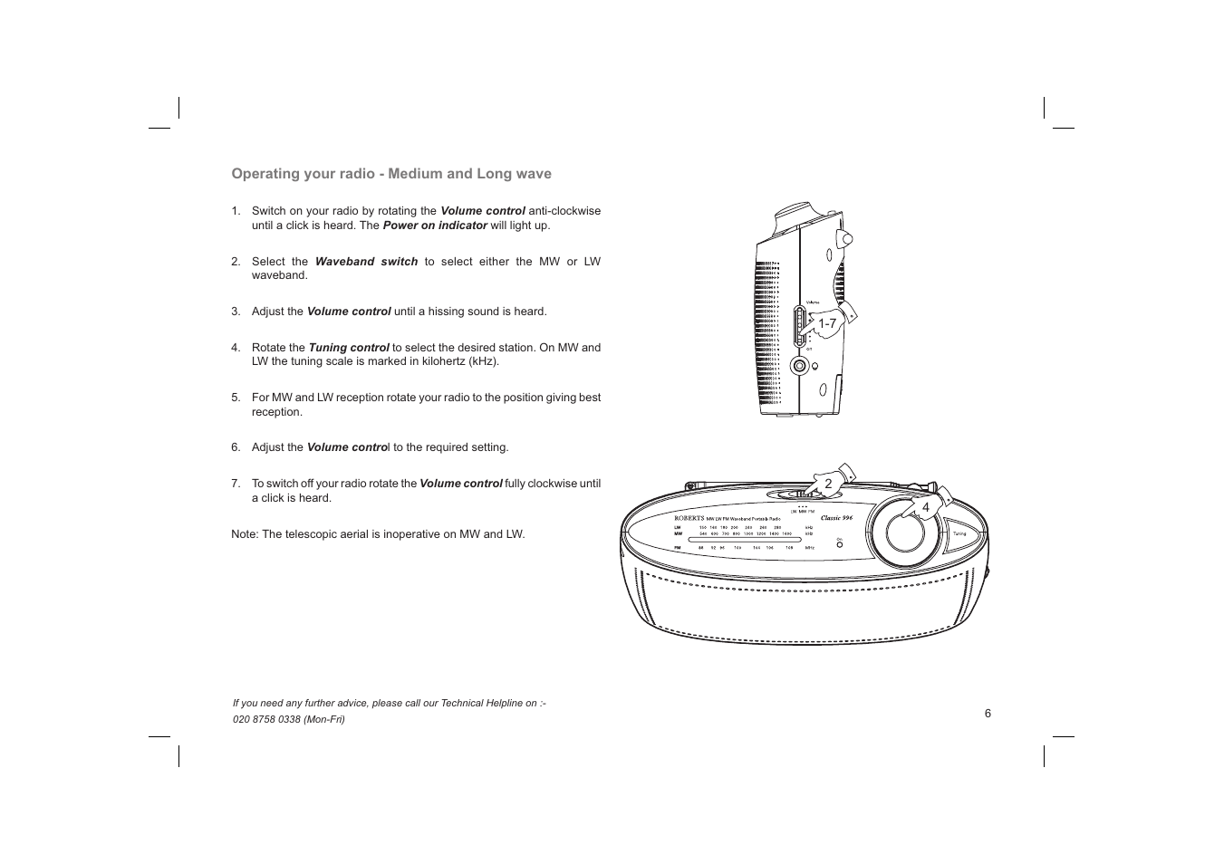 Roberts Radio 996 User Manual | Page 7 / 12