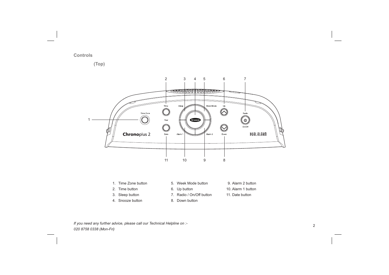 Roberts Radio Chronoplus 2 User Manual | Page 3 / 24