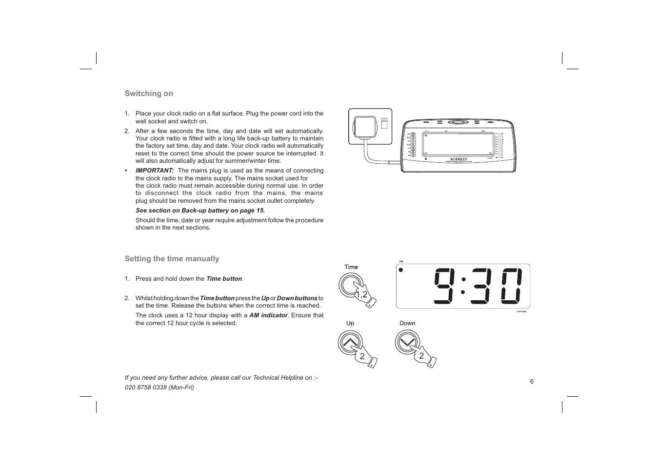 Roberts Radio Chronoplus 2 User Manual | Page 7 / 24