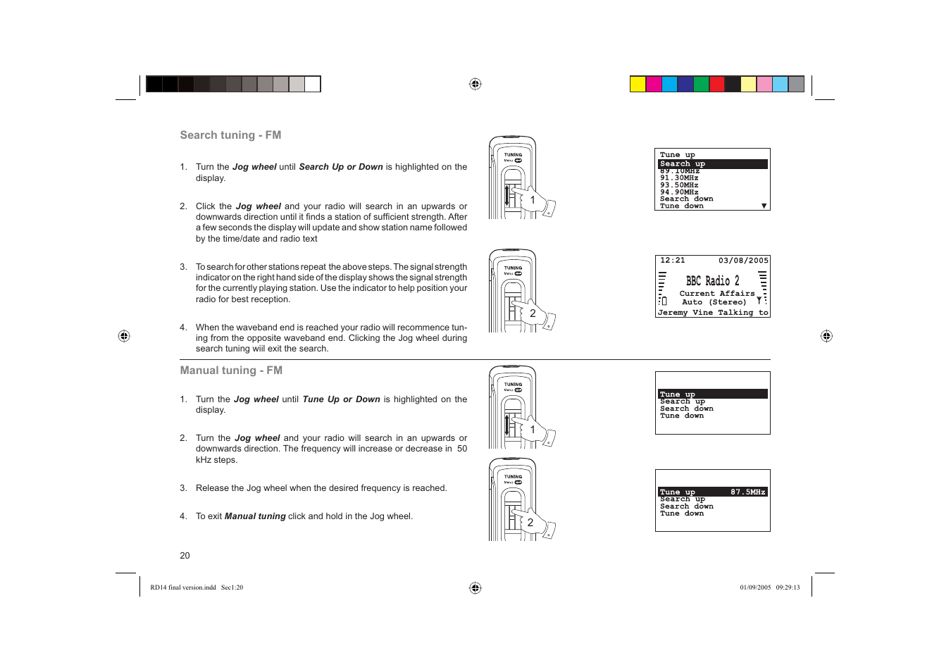 Roberts Radio FM RDS/DAB Digital Personal Radio RD14 User Manual | Page 20 / 32