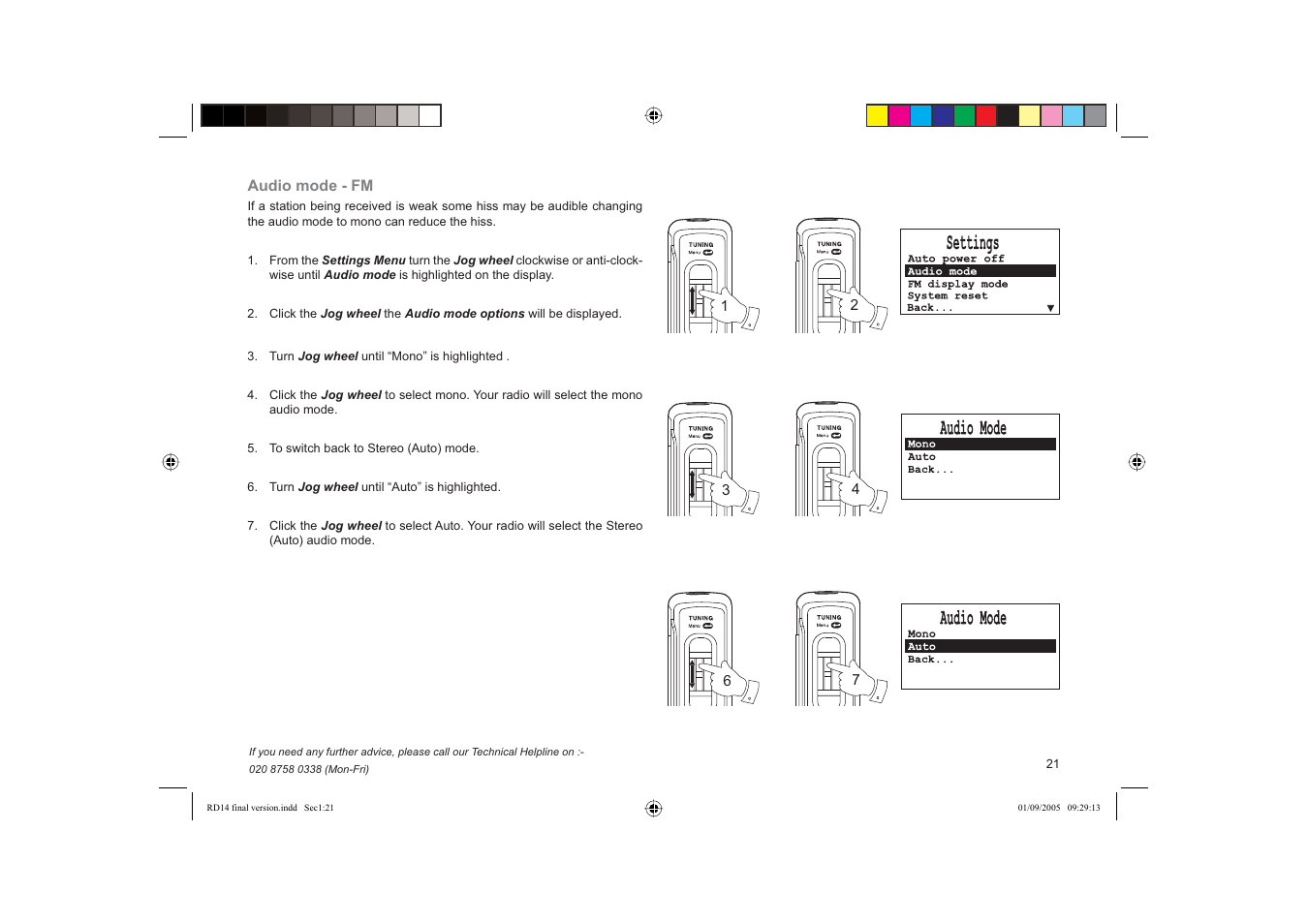 Roberts Radio FM RDS/DAB Digital Personal Radio RD14 User Manual | Page 21 / 32