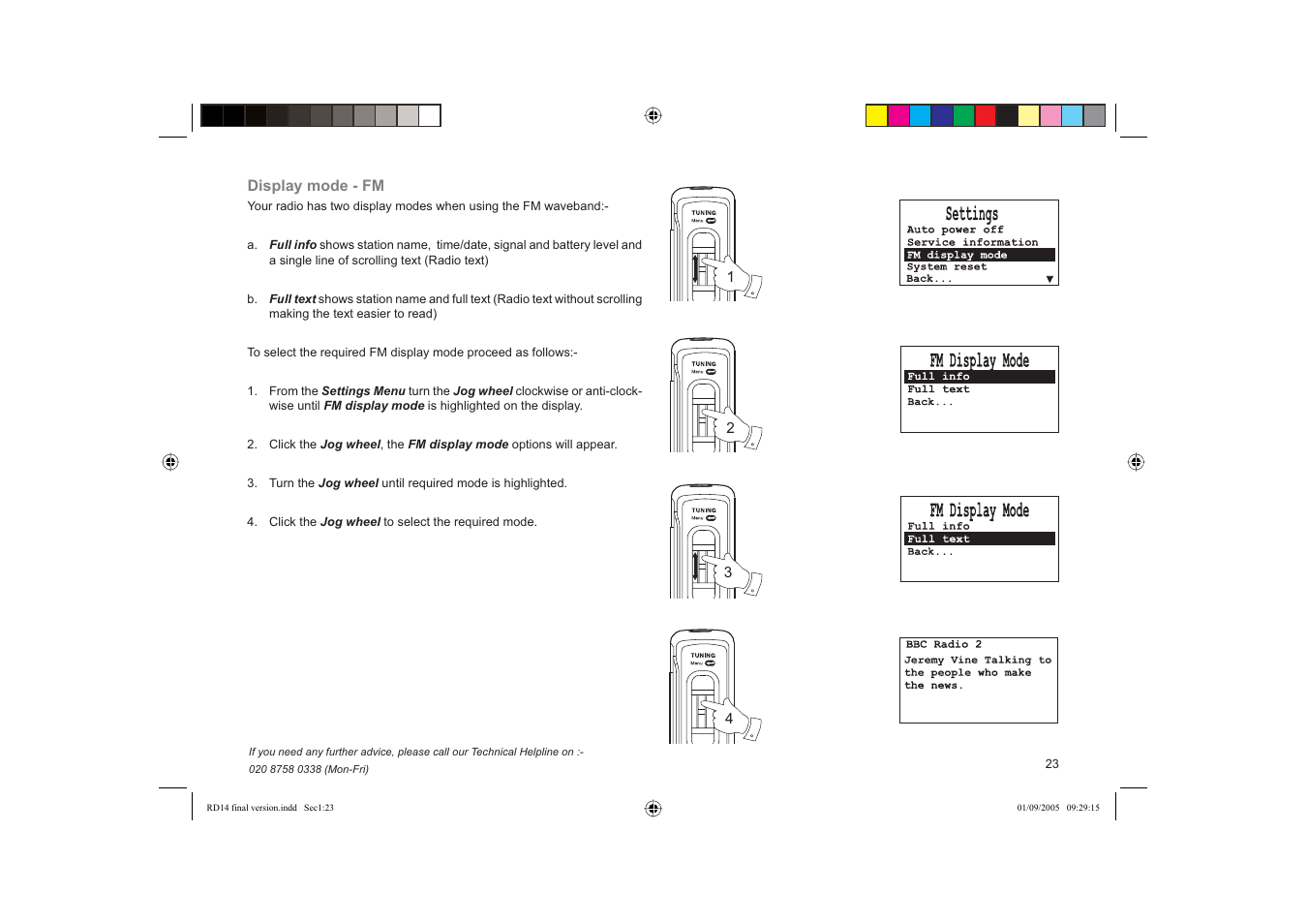 Roberts Radio FM RDS/DAB Digital Personal Radio RD14 User Manual | Page 23 / 32