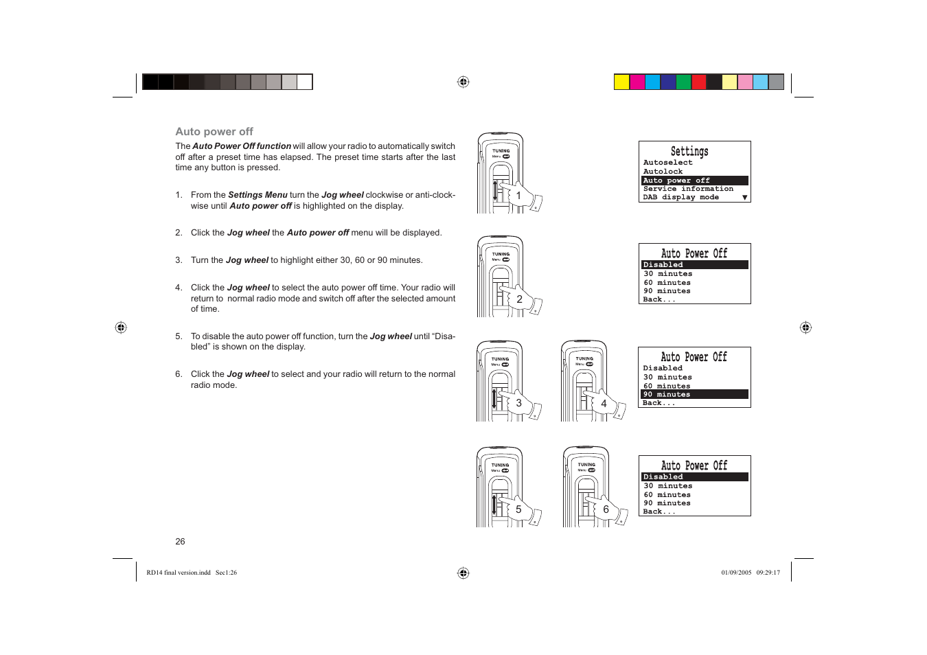 Roberts Radio FM RDS/DAB Digital Personal Radio RD14 User Manual | Page 26 / 32