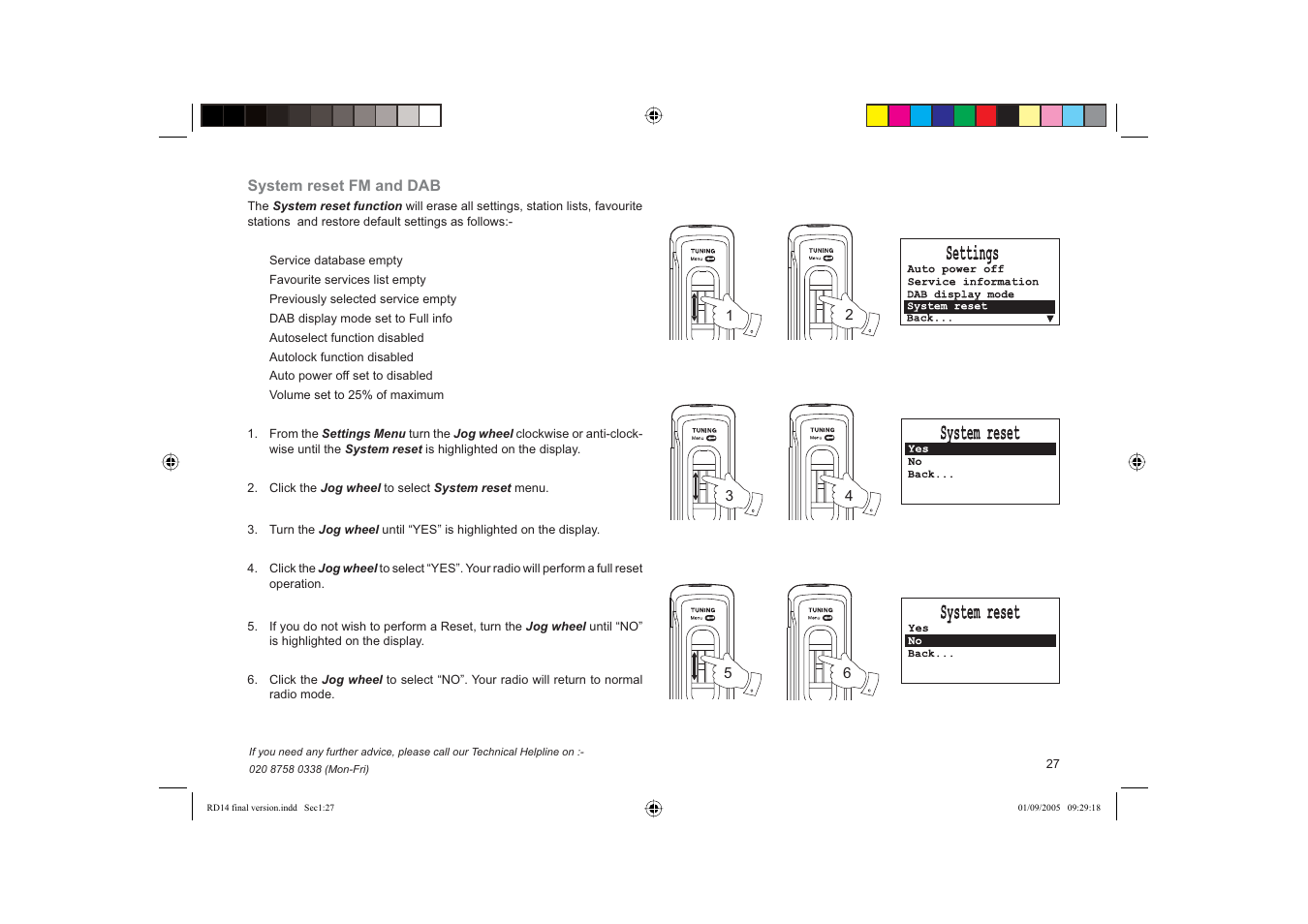 Roberts Radio FM RDS/DAB Digital Personal Radio RD14 User Manual | Page 27 / 32