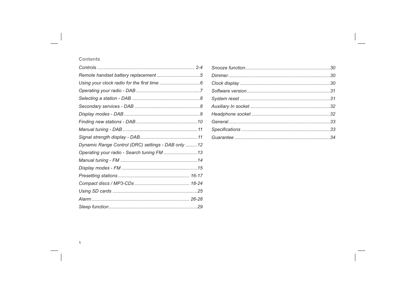 Roberts Radio CRD40 User Manual | Page 2 / 36