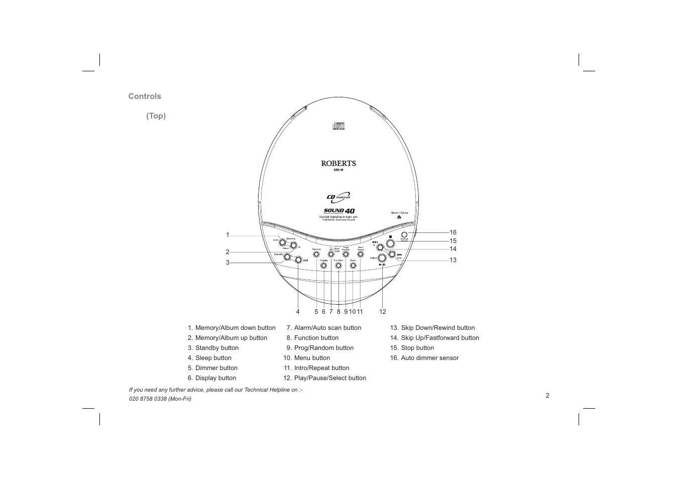Roberts Radio CRD40 User Manual | Page 3 / 36