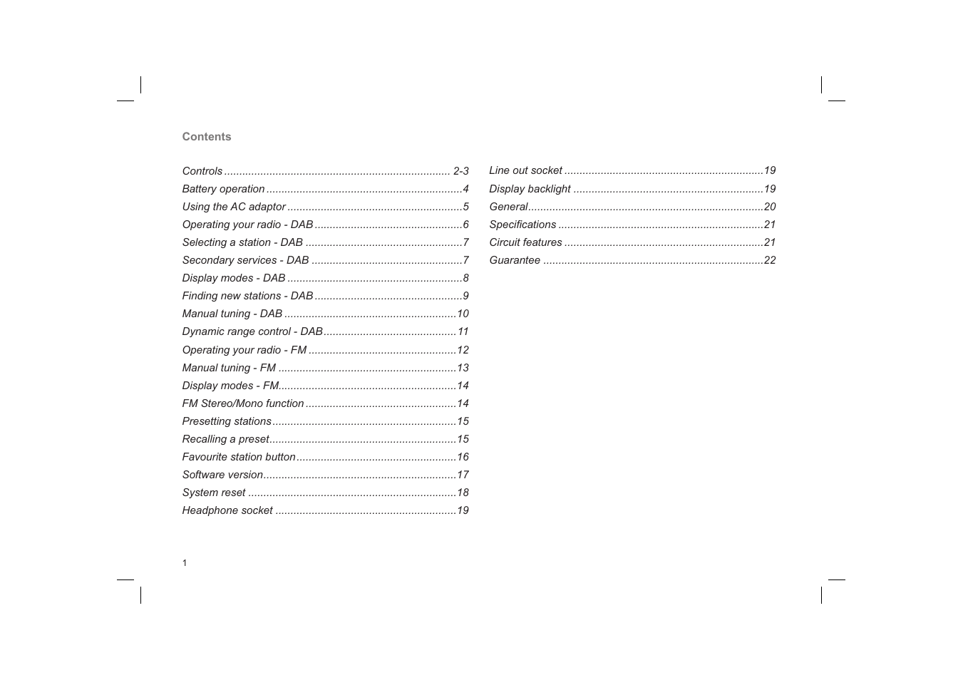 Roberts Radio Elise User Manual | Page 2 / 24