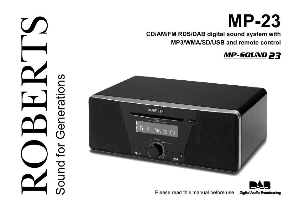 Roberts Radio MP-23 User Manual | 56 pages