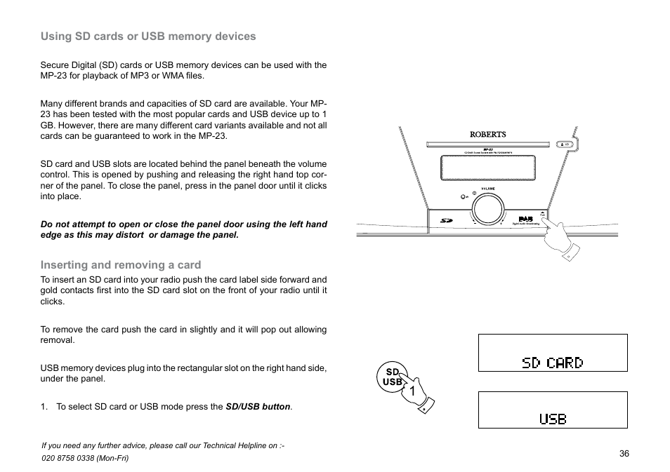Roberts Radio MP-23 User Manual | Page 37 / 56