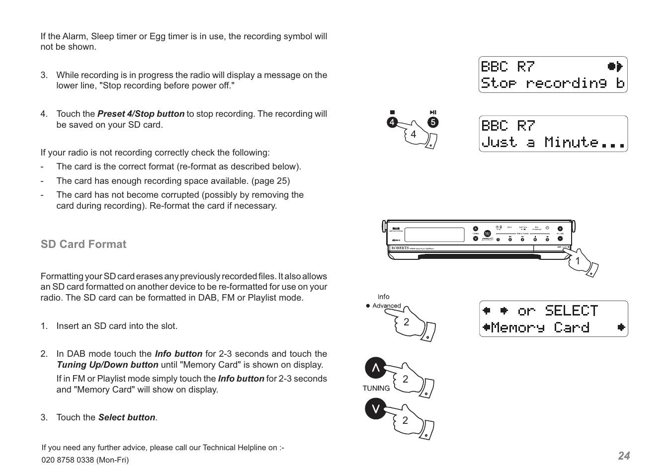 Sd card format | Roberts Radio RDK-2 User Manual | Page 25 / 44