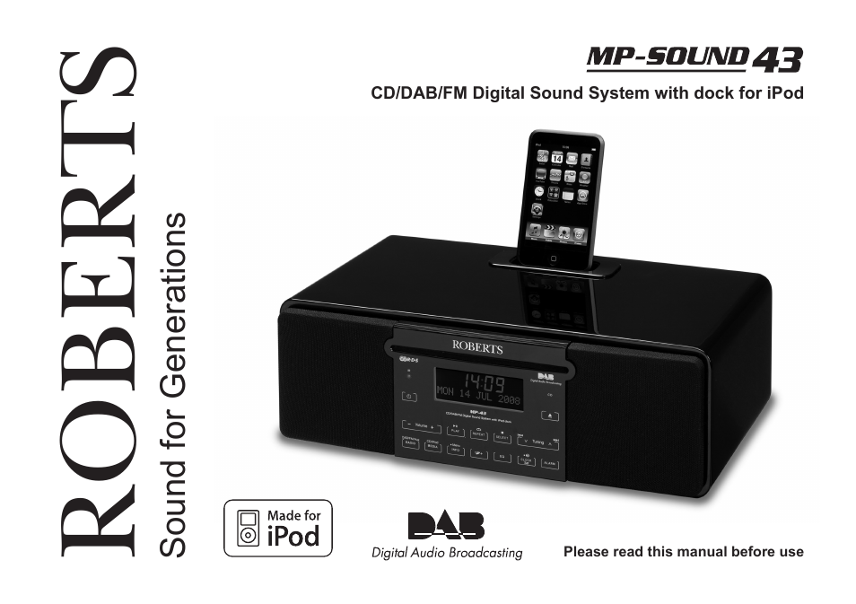 Roberts Radio MP-SOUND 43 User Manual | 52 pages