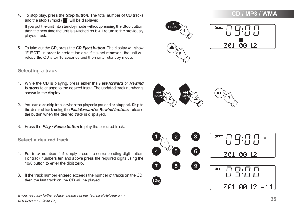 Cd / mp3 / wma | Roberts Radio MP-SOUND 43 User Manual | Page 27 / 52