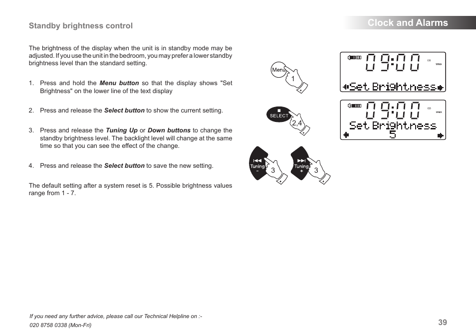Clock and alarms | Roberts Radio MP-SOUND 43 User Manual | Page 41 / 52