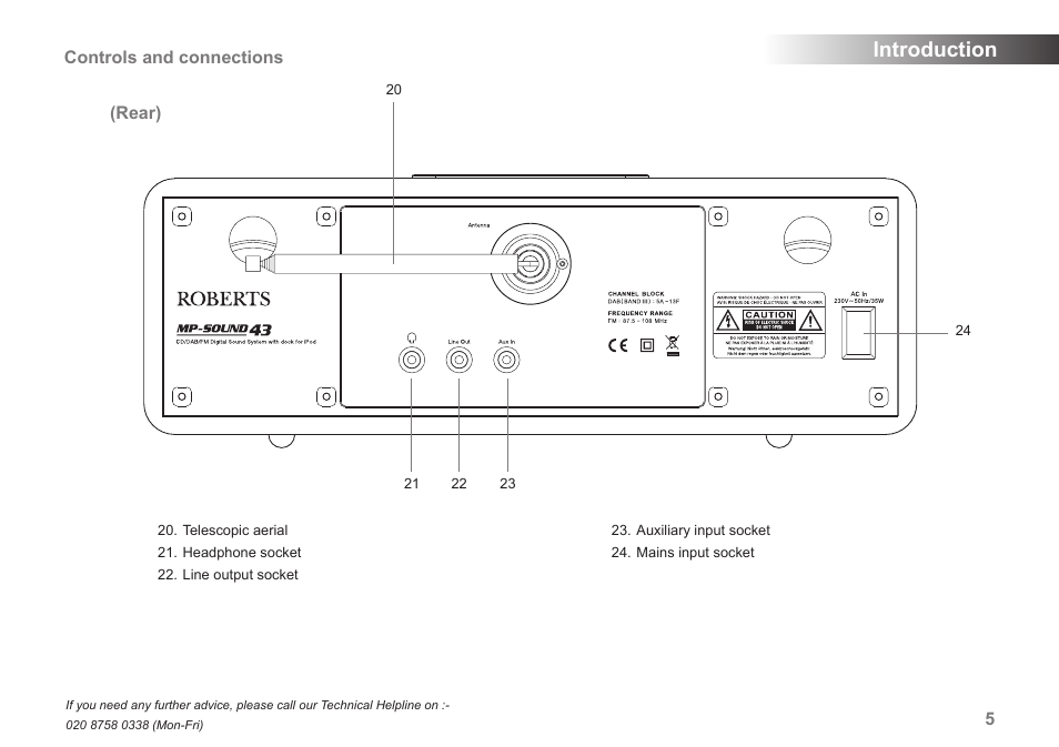 Introduction | Roberts Radio MP-SOUND 43 User Manual | Page 7 / 52