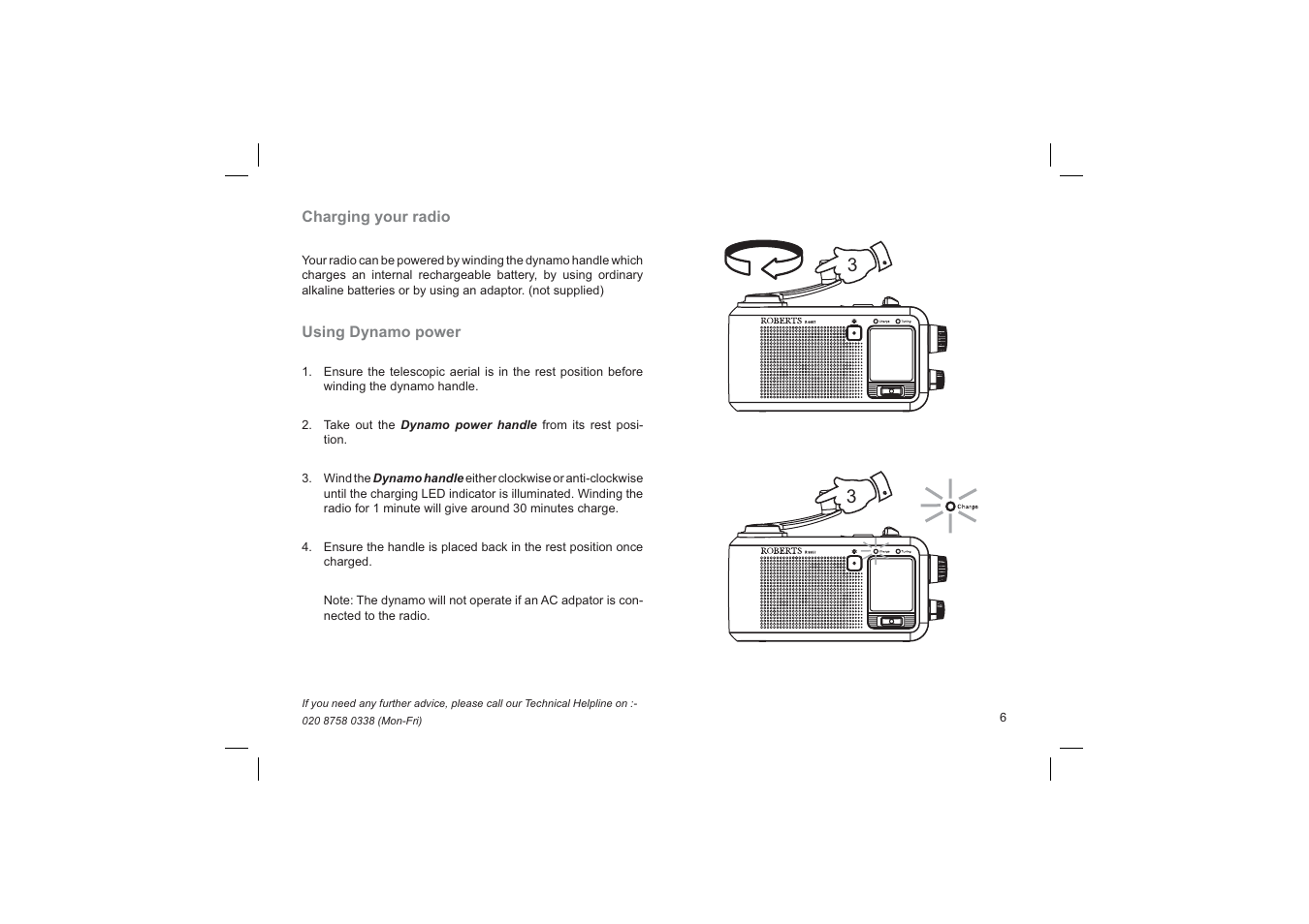 Roberts Radio Multi-Powered 2 Band Radio R9957 User Manual | Page 7 / 12