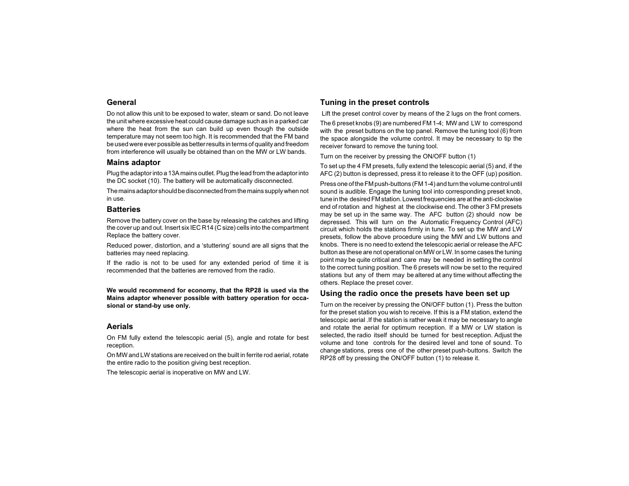 Roberts Radio RP28 User Manual | Page 4 / 7